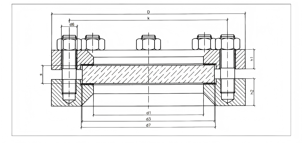 DIN 28120 Technical Drawing Dimensions