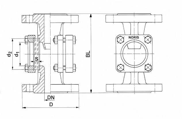 ANSI straight-through sight glass datasheet thumbnail