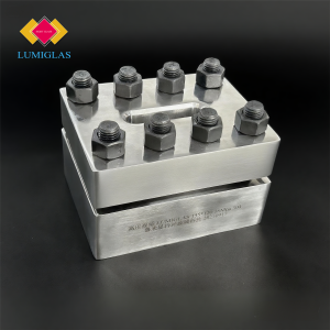 Industrial high pressure sight glass stainless steel bolted cover