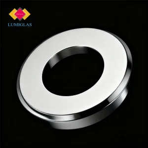 Lumiglas 81-type sintered sight glass DIN 11851 fused-to-metal borosilicate disc in duplex stainless steel ring for pharmaceutical hygienic process vessels