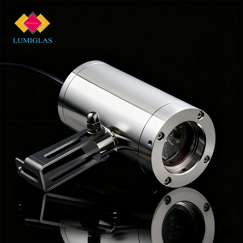 ESL55 LED-Ex luminaire mounted on sight glass