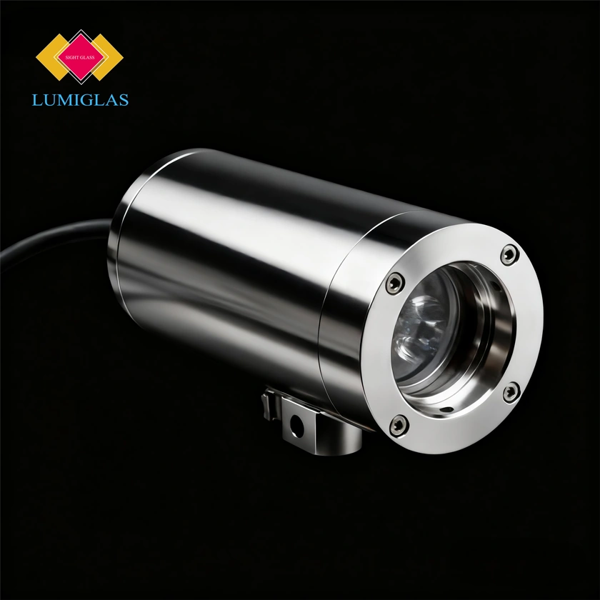 ESL55 LED-Ex luminaire mounted on sight glass
