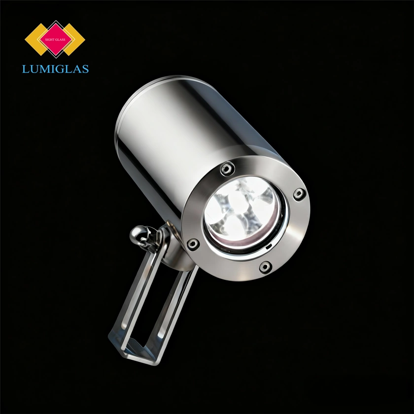 ESL55 LED-Ex luminaire mounted on sight glass