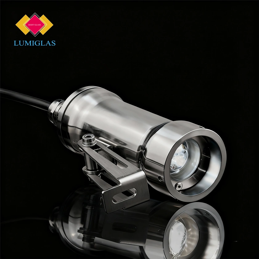 Lumistar ESL 53 LED luminaire front view stainless steel