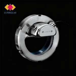 Lumistar ME-LED luminaire ME 80 mounted on DIN 11851 sight glass