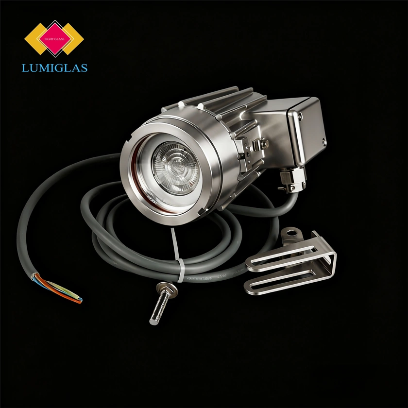 USL 06 LED-Ex luminaire mounted on sight glass