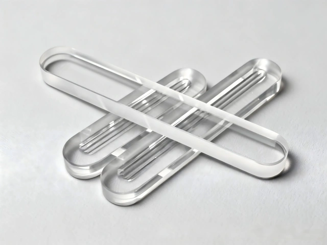 DIN7081 borosilicate sight glass plates stacked by length on a pallet