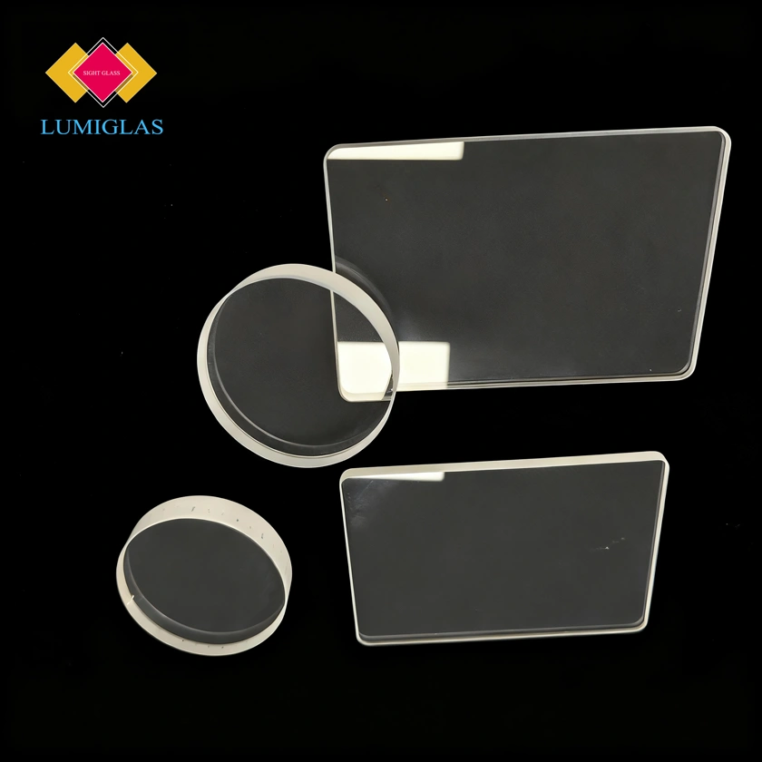 Alkali-resistant mica glass window for high pH boiler observation.