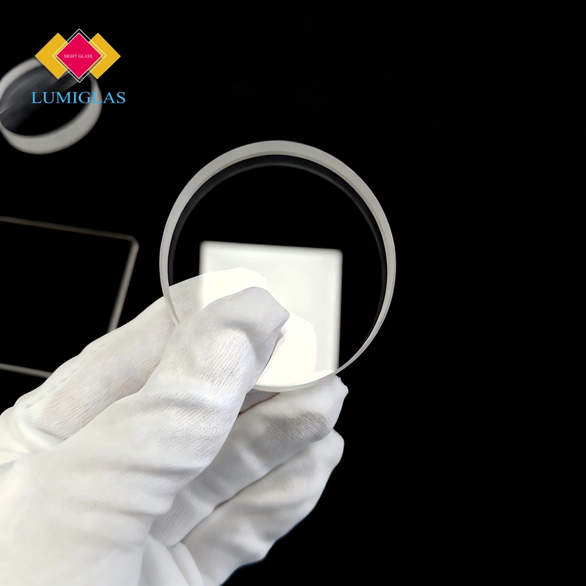Alkali-resistant mica glass window for high pH boiler observation.