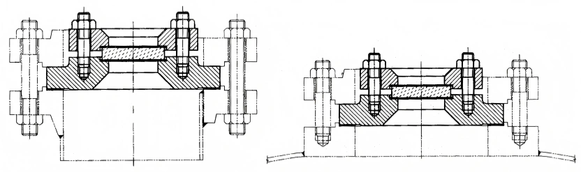 Figure 2: Type B Flange clamping link type sight glass assembly