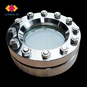 Weld-neck sight glass installed on pressure vessel