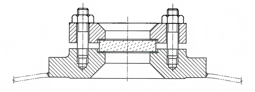 Figure 1: Type A Directly welded sight glass to container shell