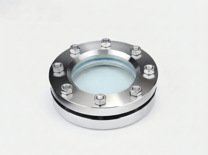 LUMIGLAS DIN 28120 Round Pressure Vessel Sight Glass — Weld-On Borosilicate Sight Glass Fitting for Industrial Tanks and Reactors