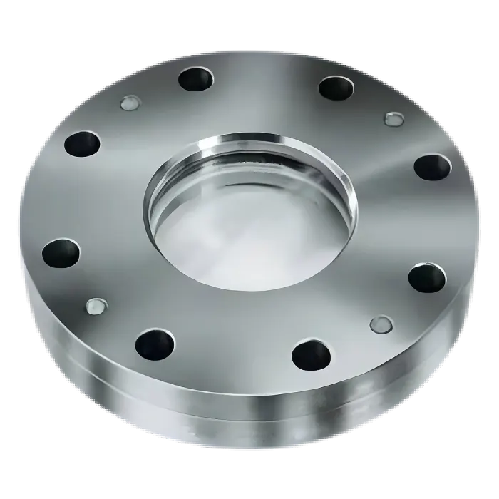 Lumiglas circular sight glass fitting designed for chemical processing plants in Southeast Asia
