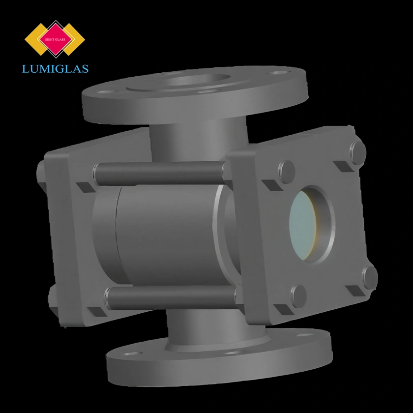 LUMIGLAS LMX 880-XR — 2" Class 150 flanged sight flow indicator with 316SS rotor and dual borosilicate windows.